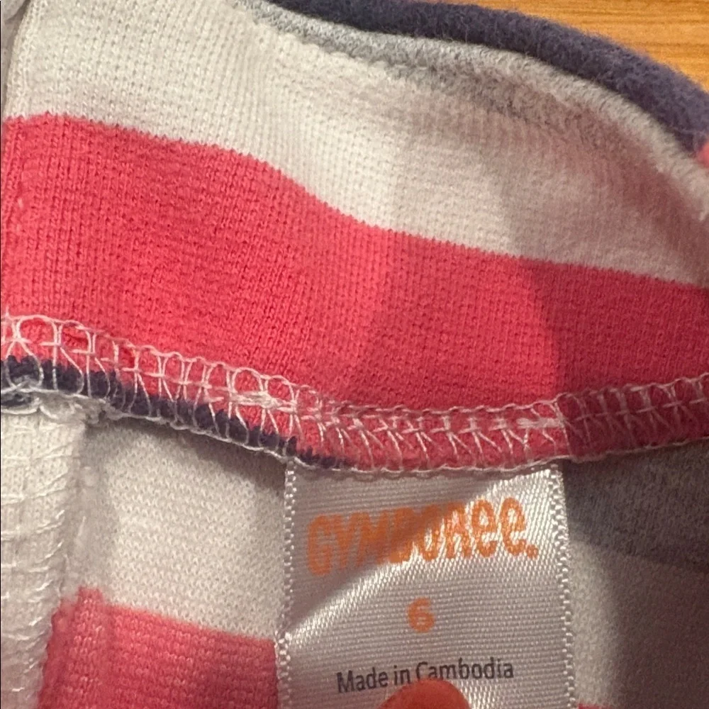 Gymboree Pink and Blue Striped Casual Dress